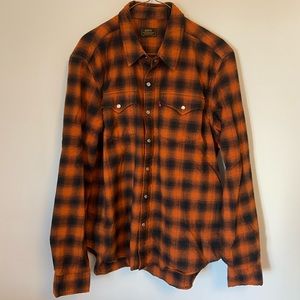 Levi’s skateboarding button up shirt.